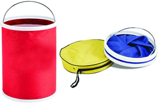 Folded jean cloth bucket