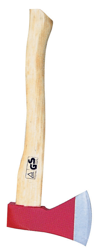 Axe with wooden handle