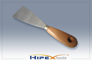 Putty Knives with varnished wooden handle