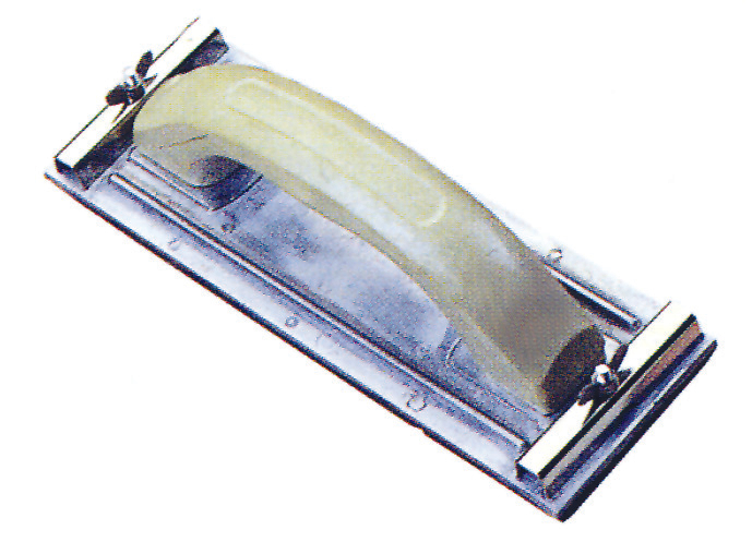Aluminium sander with plastic handle