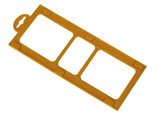 Plastic hanging card