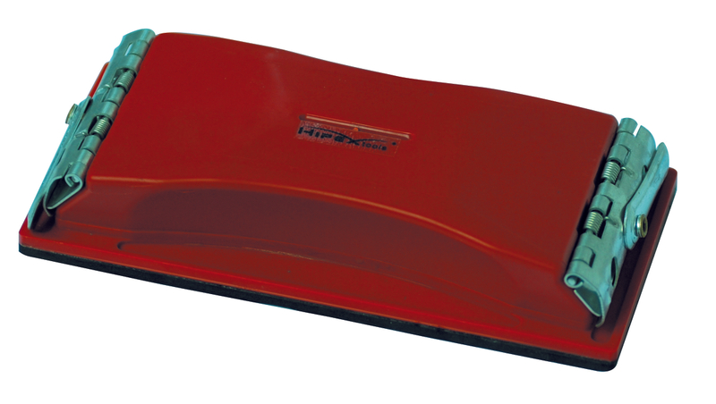 Red plastic sanding block