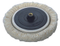 Wool buffing pad with backing pad